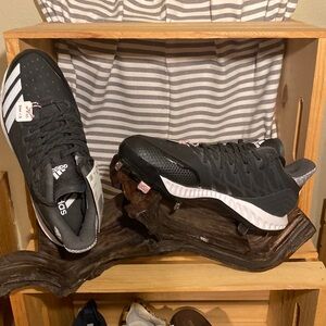 #65 Adidas Cleats - Black & White